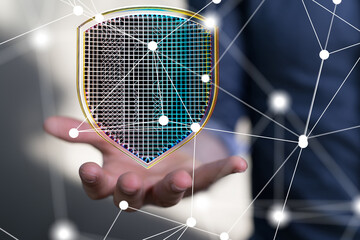 Information technology protected with firewall, secure access and encryption against cyber