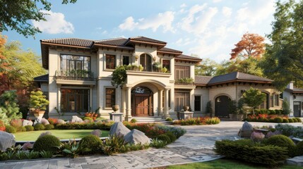 Obraz premium portrait 3d rendering home designs Luxury
