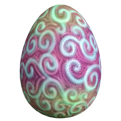 Easter Egg Realistic isolated 3d rendered illustration