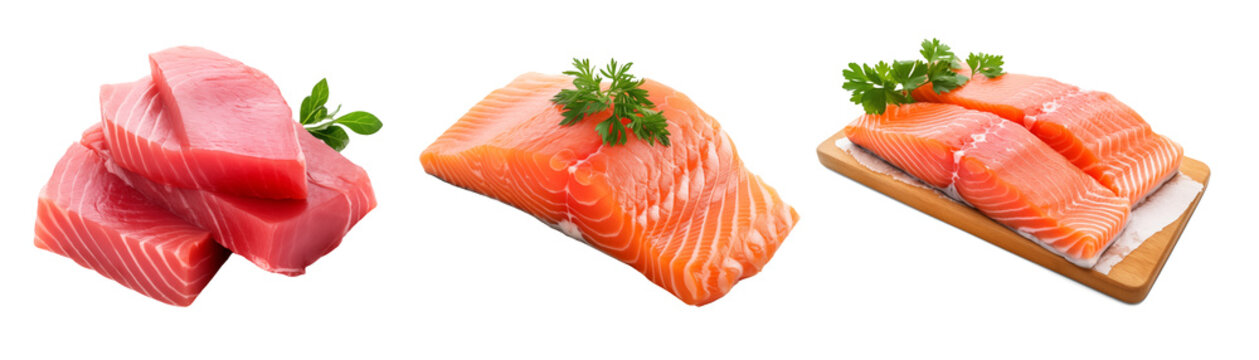 Fresh Seafood Selection with Salmon and Tuna Slices