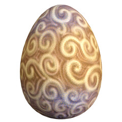 Easter Egg Realistic isolated 3d rendered illustration