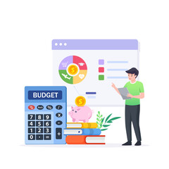 Budget Planning, finance management  Vector illustration.