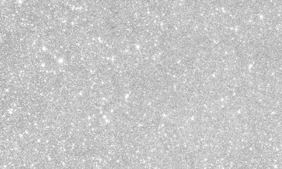 Silver glitter texture background, glittery background with numerous bright specks scattered throughout
