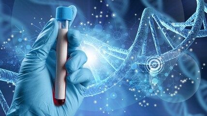 growth factor steam cell test tube in hand © BillionPhotos.com