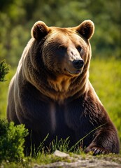 brown bear in the grass 