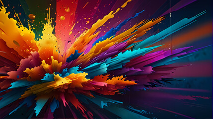 Colorful Abstract Background with an Explosion theme