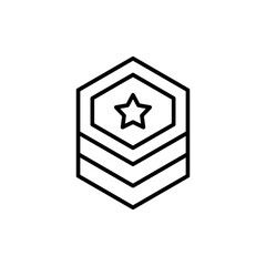 Star badge outline icons, minimalist vector illustration ,simple transparent graphic element .Isolated on white background