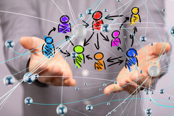 people network structure HR - Human resources management and recruitment