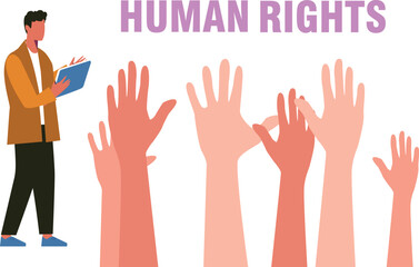 The boy is working for the protestors.