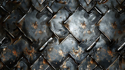 close up of shiny metal surface texture, - Seamless tile. Endless and repeat print.