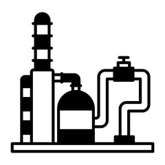 hydrocarbon catalytic cracking Concept,  Steam reforming or biotreater Vector Design, crude oil and natural  Liquid Gas Symbol, Petroleum  and gasoline Sign, power and energy illustration