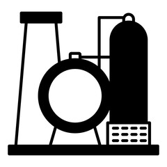 Petroleum Formulating and Blending Concept, Vacuum Distillation or Hydrocracking Vector Design, crude oil and natural  Liquid Gas Symbol, fuel and gasoline Sign, power energy market illustration