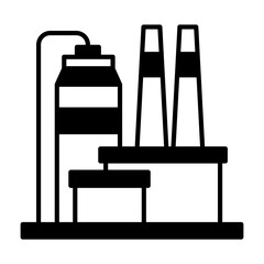 Distillation columns with lower boiling points Vector Icon Design, crude oil and natural  Liquid Gas Symbol, Petroleum  and gasoline Sign, power and energy market illustration, Petrochemicals unit
