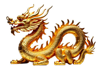 Fototapeta premium Dragon Motif in Traditional Art: Golden Dragon