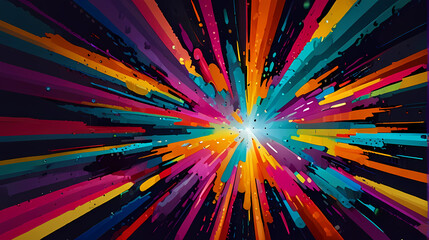 Colorful Abstract Background with an Explosion theme