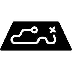 Travel Map Silhouette