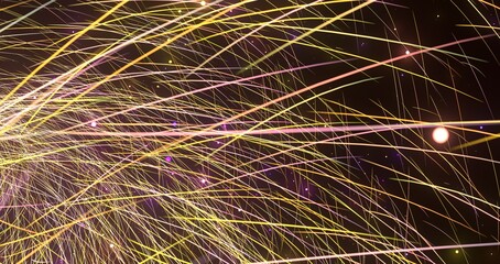 Light and stripes, glow abstract effect, paint splash,