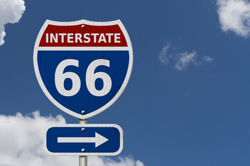 USA Interstate 66 highway sign