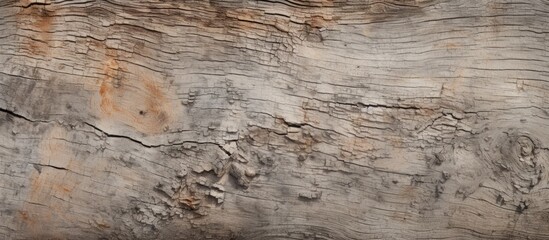A textured background with a pattern of old gray bark and dried brown wood providing a space for...