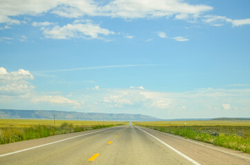 Fototapeta premium infinite and endless road in wild west america