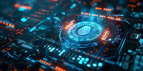 Layered Digital Security Interface Requiring Password and Biometric Input for Unlocking Access