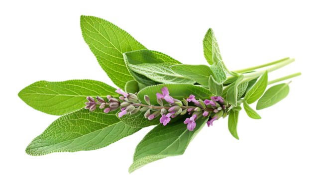 Broadleaf sage isolated on transparent background