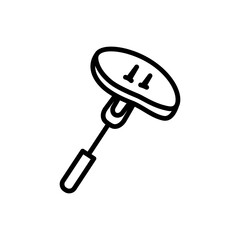 Meat line icon. Barbecue icon. Bbq icon isolated on white background. Transparent background, minimalist symbol. Vector images