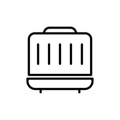 Barbecue grill line icon. Barbecue icon. Bbq icon isolated on white background. Transparent background, minimalist symbol. Vector images