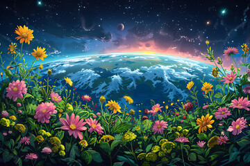 A vibrant blue and green eco Earth globe highlighting themes of environmental world protection, ecological conservation, and the message of "Save the Planet" in celebration of Earth Day