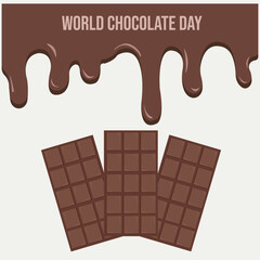 vector graphic of World Chocolate Day good for national World Chocolate Day celebration. flat design. flyer design.flat illustration.