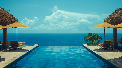 Infinity pool overlooking the ocean
