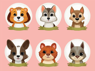 Animal stickers turtle colorful customized vector illustration art