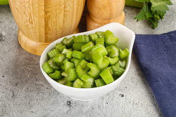Vegan cuisine - Sliced celery stem