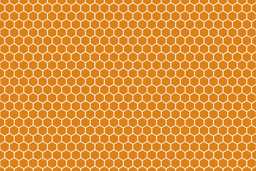 Yellow Honeycomb grid texture and geometric hive hexagonal honeycombs. Grid pattern. Hexagonal cell texture. Honeycomb on white background. Fashion geometric design.illustration.
