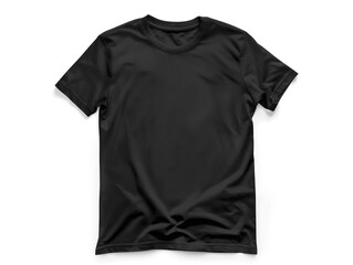 black t-shirt mockup on white background