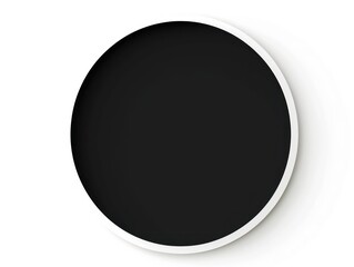 big empty circle frame avatar concept black, white background