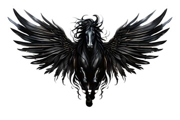 black horse white wings
