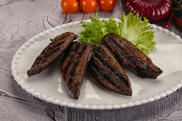 Grilled diet beef liver steak
