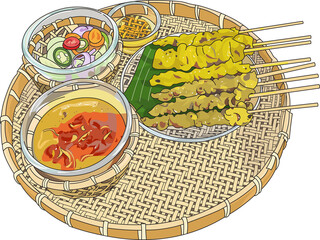 Chicken and Beef Satay 