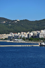 view of the town from the sea - Kavala, Greece, Aegean Sea