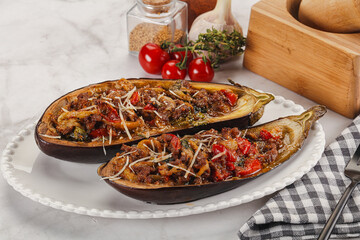 Baked eggplant with minced meat