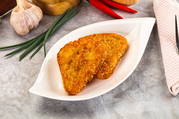 Fried potato hash brown snack