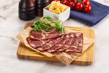 Italian pork sausage - prosciutto crudo