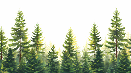 Winter forest fir trees spruce silhouette vector image,Pine forest silhouette wood tree background .