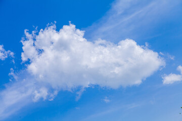 blue sky and white cloud nature