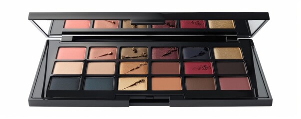 Eyeshadow palette with multiple shades compartmentalized for easy selection, enhancing any makeup professional s collection