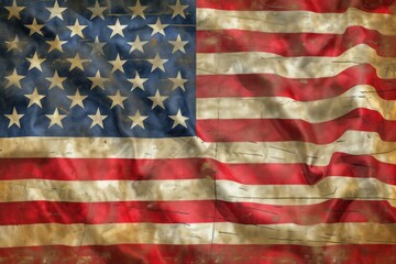 Vivid Big usa flag. Pride nation states. Generate Ai