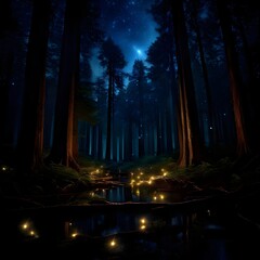 night in the forest