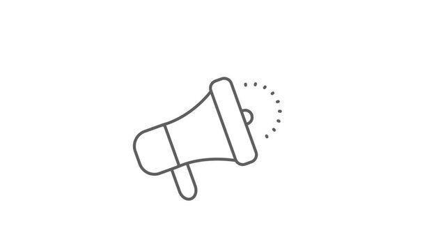 loudspeaker footage animation bar 2d line art full hd 4k