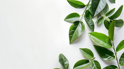 green leaves frame ,generative ai